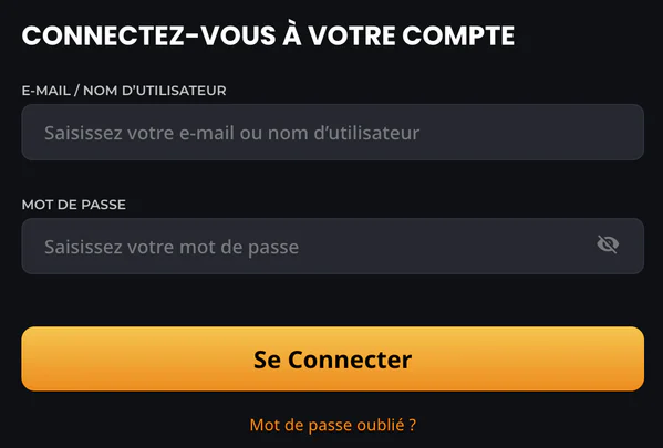 Inscription rapide et création de compte Instant Casino