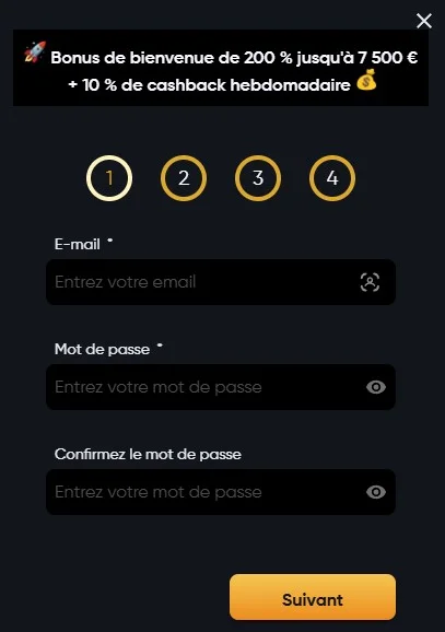 Processus d'inscription à Instantcasino pour les nouveaux joueurs
